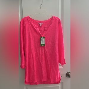 Woman’s small Linen Lilly Pulitzer Mindy Tunic New with tags